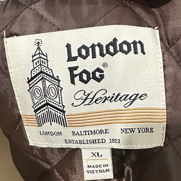 London Fog Beige Double-Breasted Water Resistant Trench Coat - Picture 2 of 16